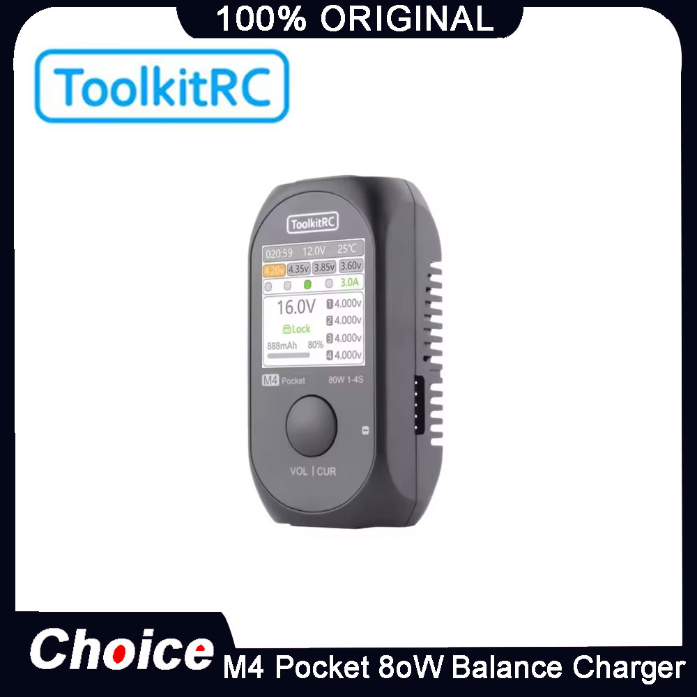 Top Rc Hobby Mini Xcub - ToolkitRC M4 Pocket 80W Mini Charger