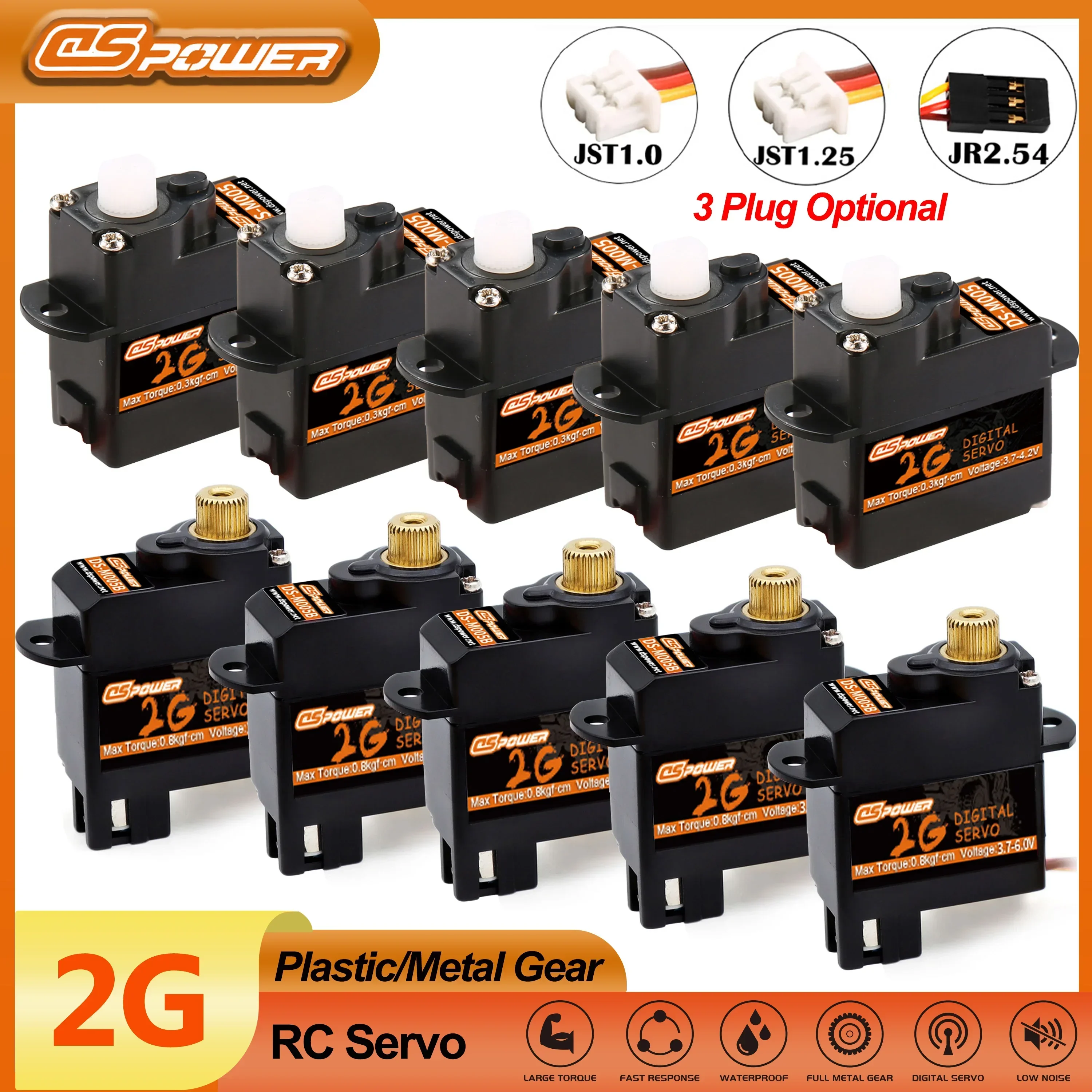 DSPOWER 2g Plastic/Metal Gear  - Top Rc Hobby Mini Xcub ulasan dan harga