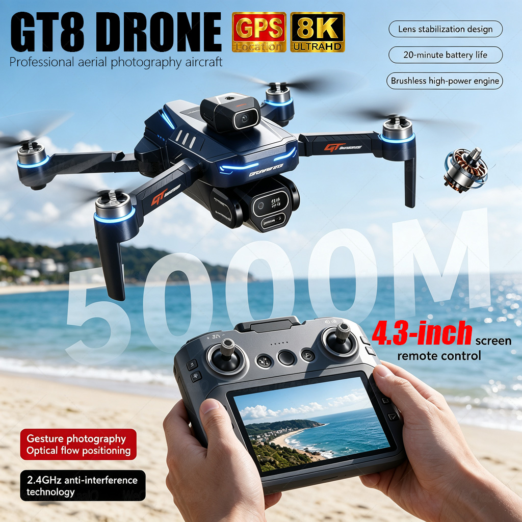 NEW GT8 HD RC Drone 4K Profess - Top Rc Hobby Mini Xcub ulasan dan harga