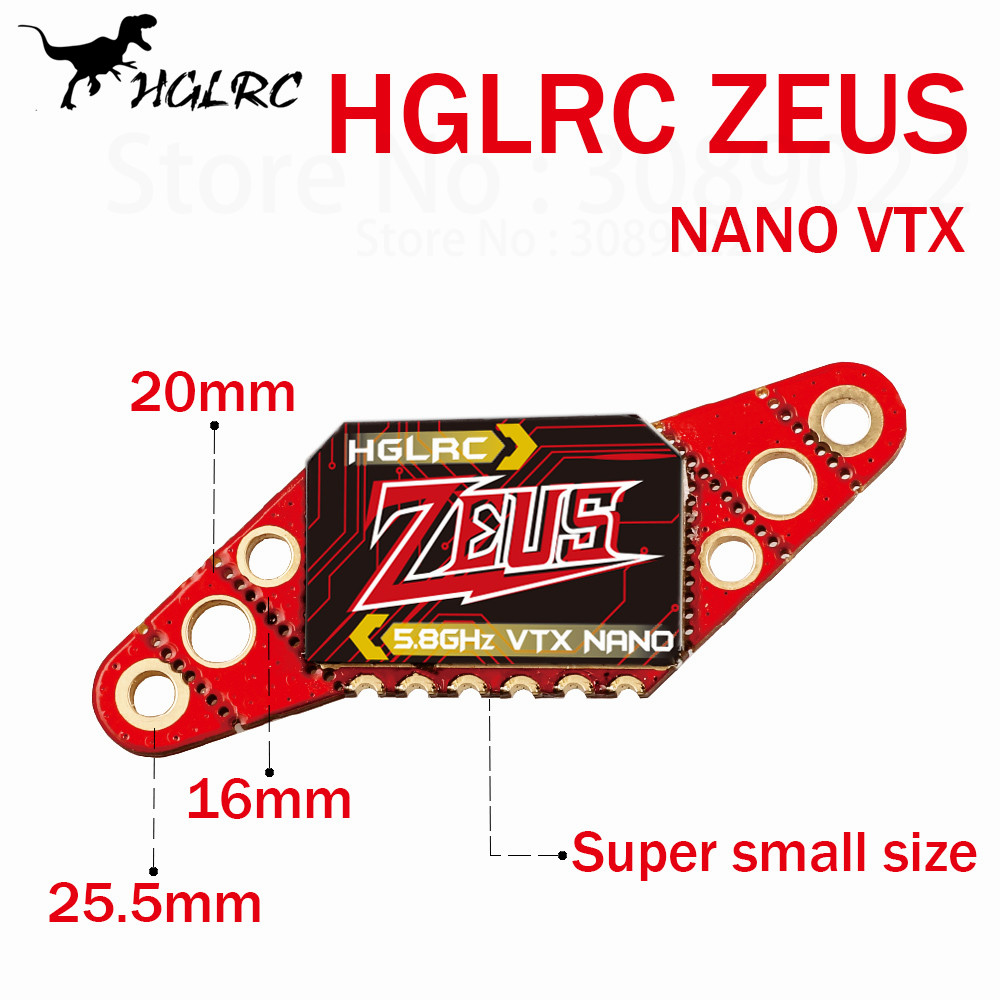 HGLRC Zeus Nano 350mW FPV VTX  - Top Rc Hobby Mini Xcub ulasan dan harga